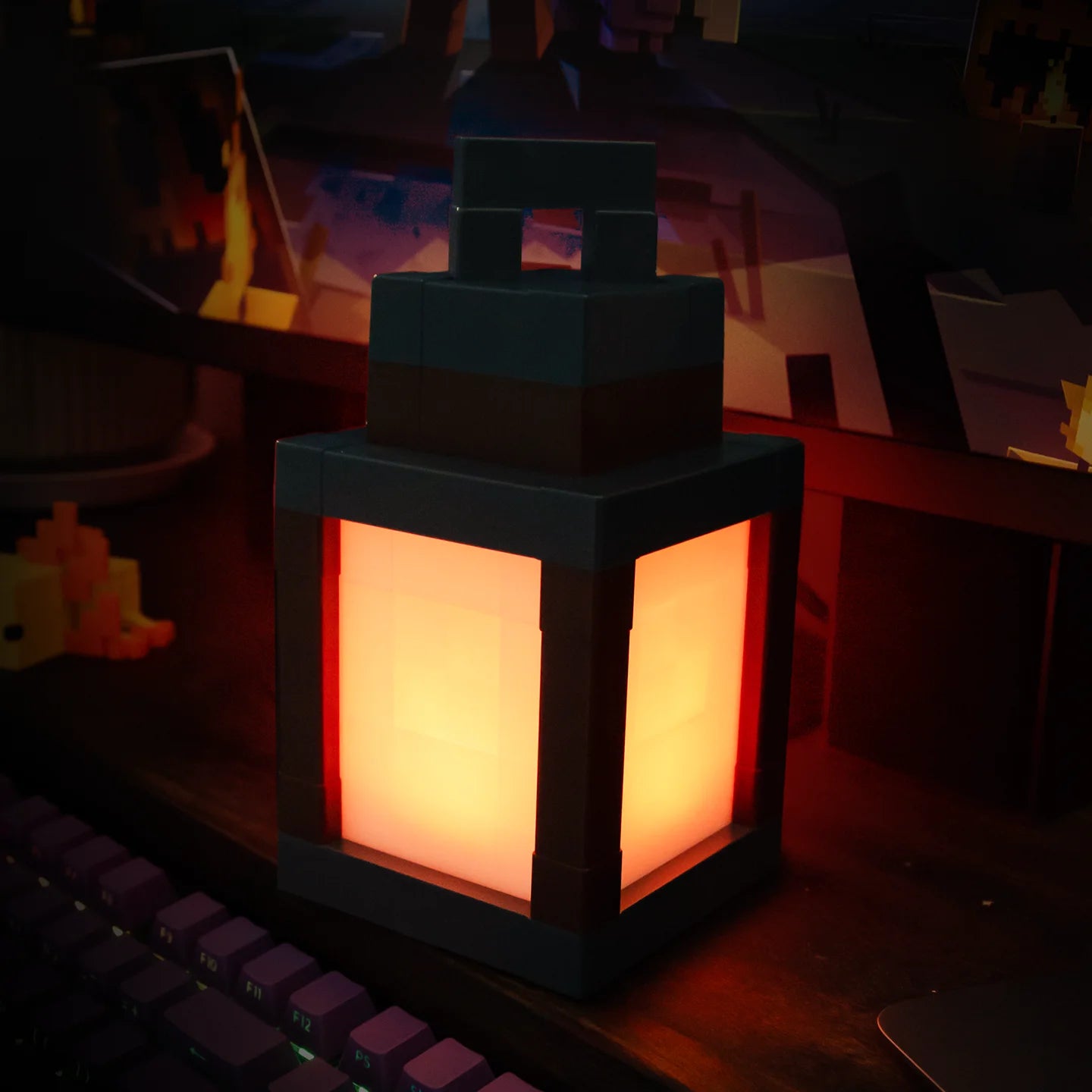 My world around the night light with the same pixel lamp bedside LED atmosphere light Creative Lantern charging clap light