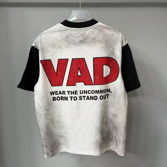 2026 New Fashion Streetwear Shinning Diamond Baggy Tshirts for Men and Women Short Sleeve Rhinestone Cotton Top Tees Oversized